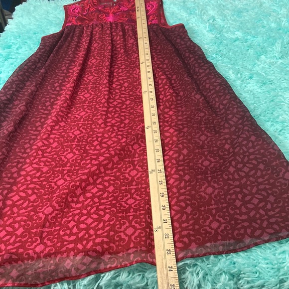 Anthropologie Niki Mahajan Amara Embroidered sheer Sleeveless Swing dress size 2 - Picture 10 of 12